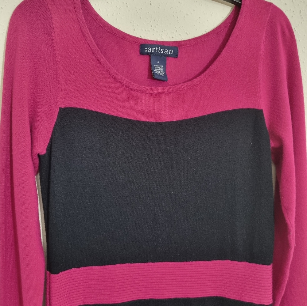 By artisan women's dress pink & black Size S - Picture 2 of 8